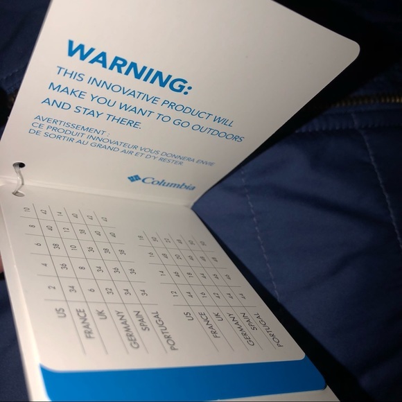 Columbia fleece lined Vest Shining Light Vest Blue Medium - Picture 12 of 14